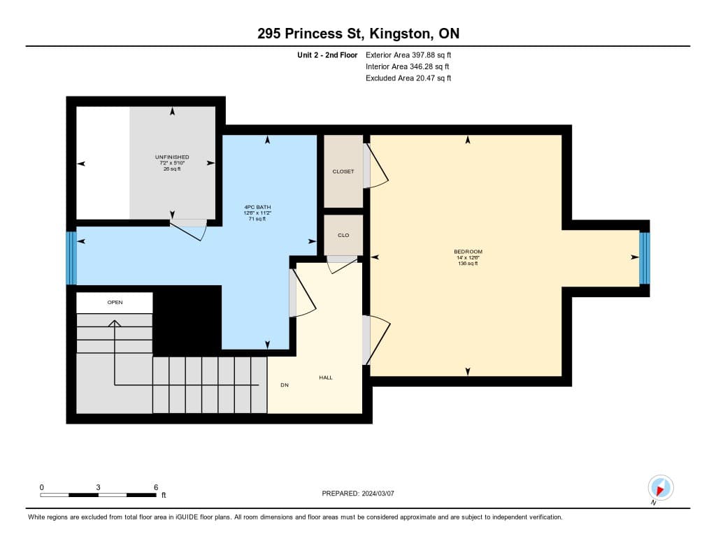 295 Princess Street Unit 2-1-Bedroom, Floor plan 1 of 2