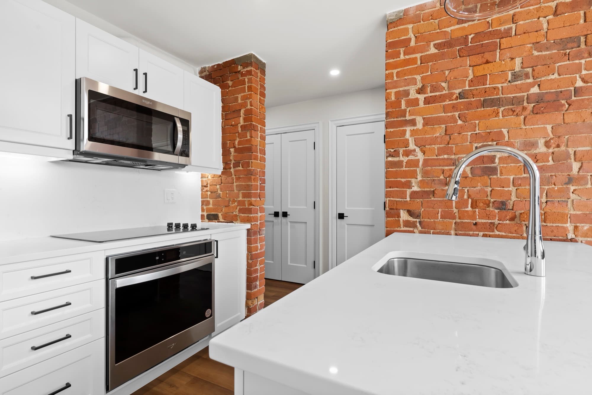 Kitchen in a Keystone apartment on Sydenham Street, Kingston